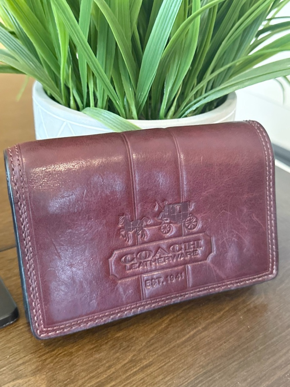 Coach Leatherware Tattersall Est. 1941 Vintage Wallet